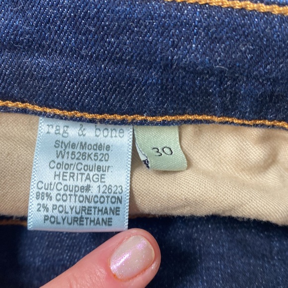 Rag & Bone Capri Cropped Skinny Jeans in Heritage size 30 - Picture 7 of 7